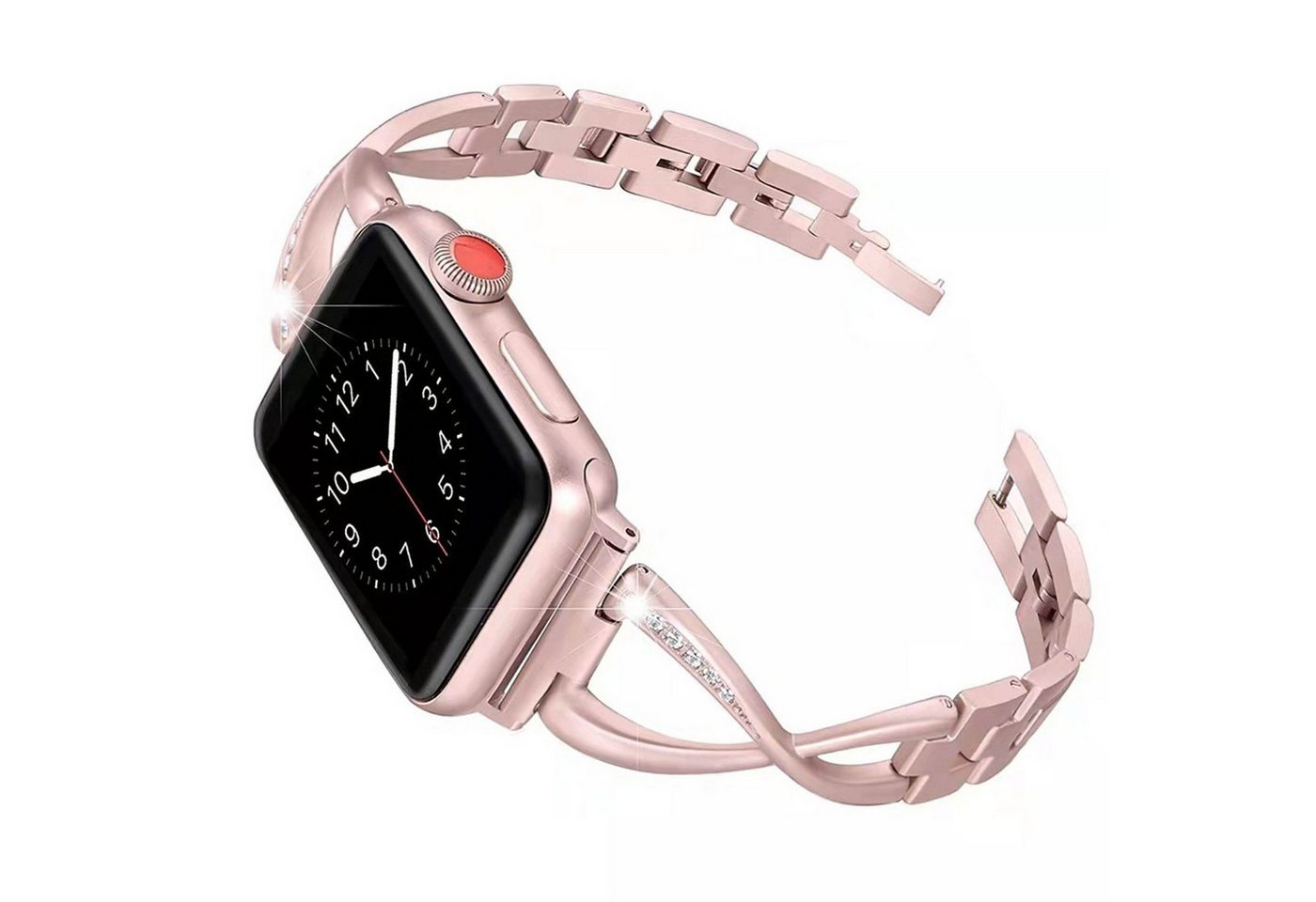 KINSI Smartwatch-Armband Riemen,X-förmiges Uhrenarmband mit Diamanten,für apple watch 1-7, 38/40MM, 42/44MM, ideale Geschenkwahl von KINSI