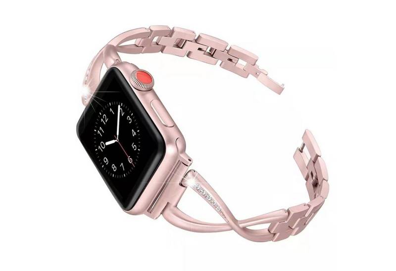 KINSI Smartwatch-Armband Riemen,X-förmiges Uhrenarmband mit Diamanten,für apple watch 1-7, 38/40MM, 42/44MM, ideale Geschenkwahl von KINSI