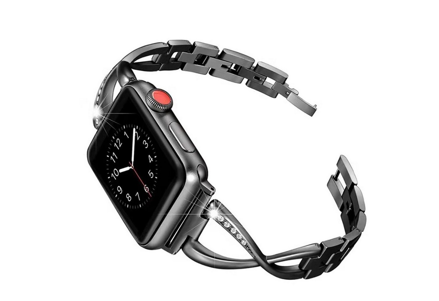 KINSI Smartwatch-Armband Riemen,X-förmiges Uhrenarmband mit Diamanten,für apple watch 1-7, 38/40MM, 42/44MM, ideale Geschenkwahl von KINSI