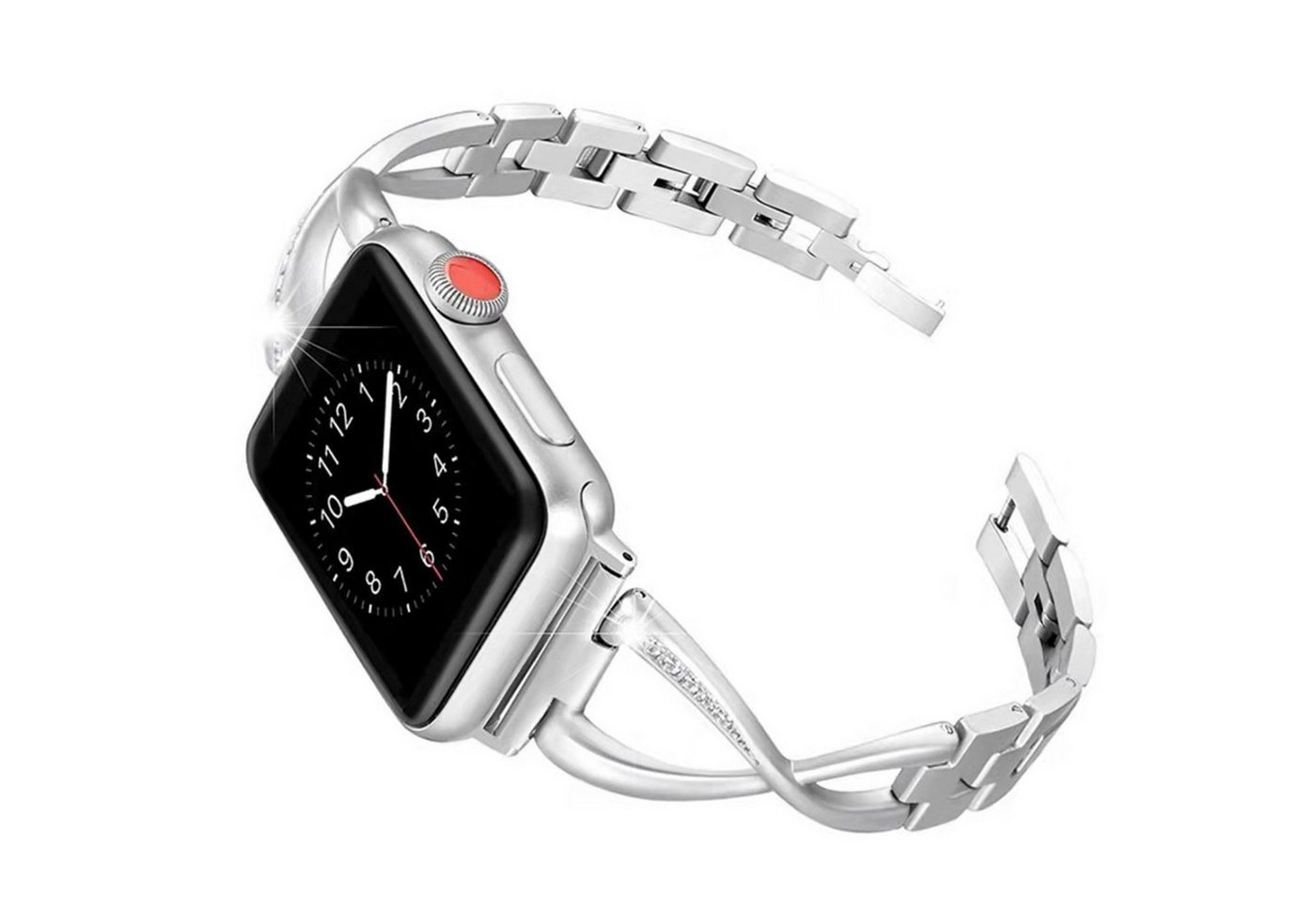 KINSI Smartwatch-Armband Riemen,X-förmiges Uhrenarmband mit Diamanten,für apple watch 1-7, 38/40MM, 42/44MM, ideale Geschenkwahl von KINSI