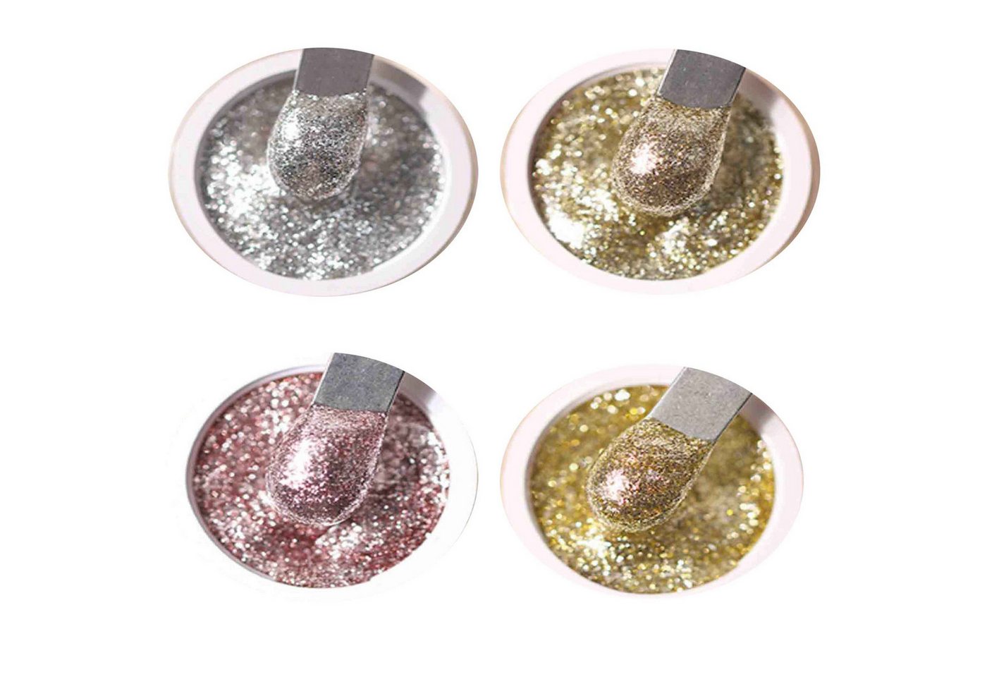 KINSI UV-Nagellack Einsteiger UV-Nagellack Gel, Nagelsalon DIY Home Geschenk, 5-tlg., Super-Glitter-Effekt, abnehmbar, farbenfroh, Drahtzug von KINSI