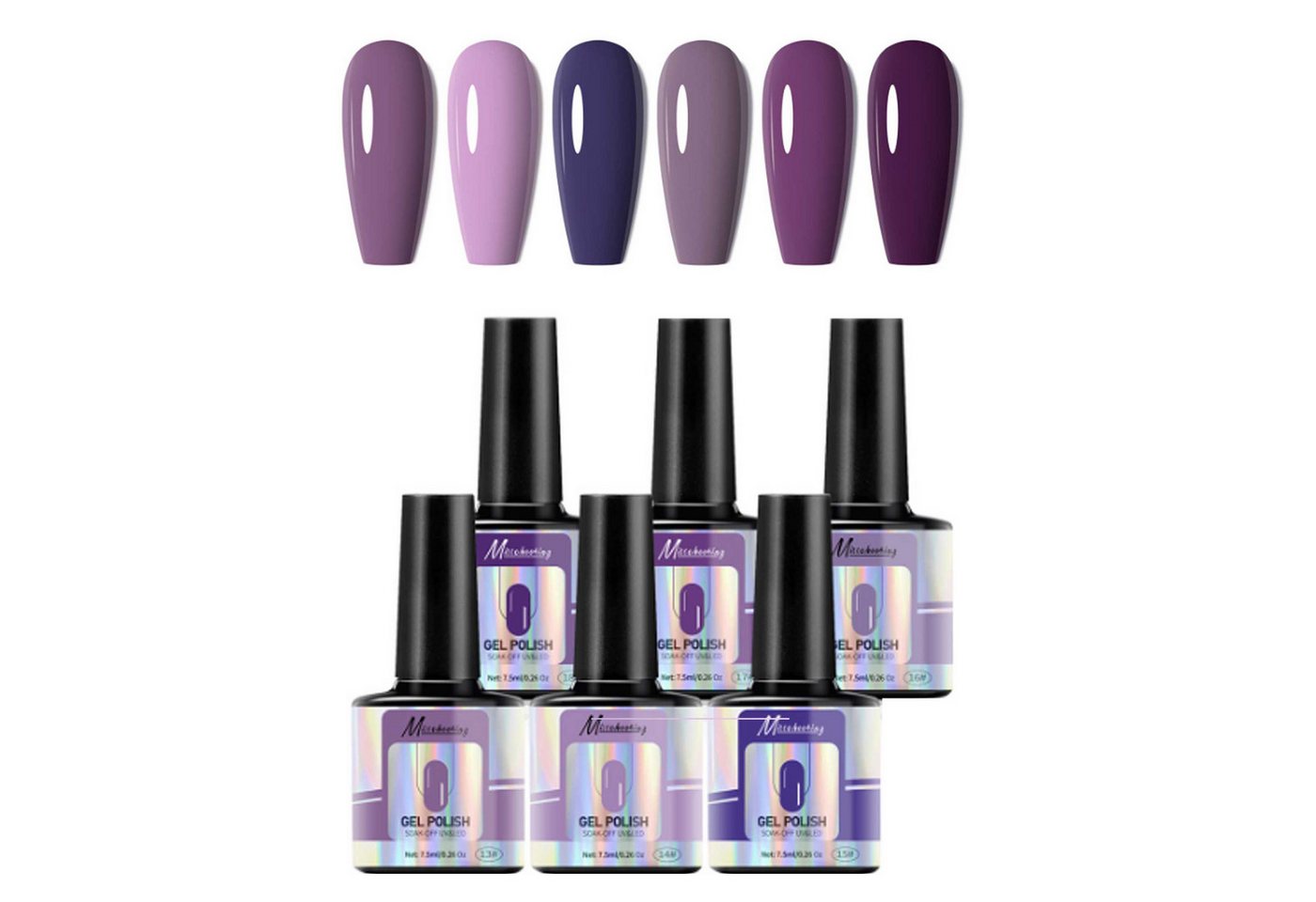 KINSI UV-Nagellack-Set 6 Farben Set Nagellack Gel, Translucent Series, Beliebte Farben, DIY, Lang anhaltender Glanz, sicher und einfach in der Anwendung KINSI UV-Nagellack-Set 6 Farben Set Nagellack Gel, Translucent Series, Beliebte Farben, DIY, Lang anhaltender Glanz, sicher und einfach in der Anwendung von KINSI