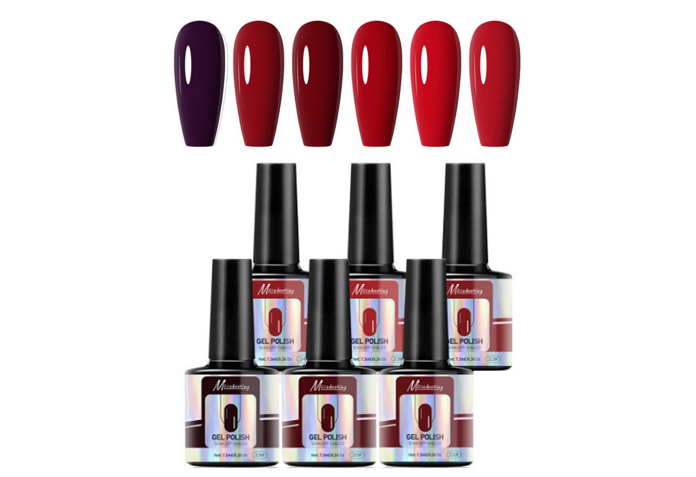 KINSI UV-Nagellack-Set 6 Farben Set Nagellack Gel, Translucent Series, Beliebte Farben, DIY, Lang anhaltender Glanz, sicher und einfach in der Anwendung KINSI UV-Nagellack-Set 6 Farben Set Nagellack Gel, Translucent Series, Beliebte Farben, DIY, Lang anhaltender Glanz, sicher und einfach in der Anwendung von KINSI