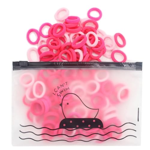 100 Stück Haargummis für Mädchen, bunte Haargummis, Mädchen, kleine Haargummis, Haarbänder für Party-Looks von KINSPON