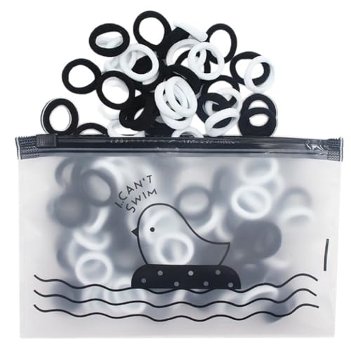 KINSPON 100 Stück bunte Haargummis für Mädchen, Haarbänder für Party-Looks, Unisex, Alle Haartypen von KINSPON