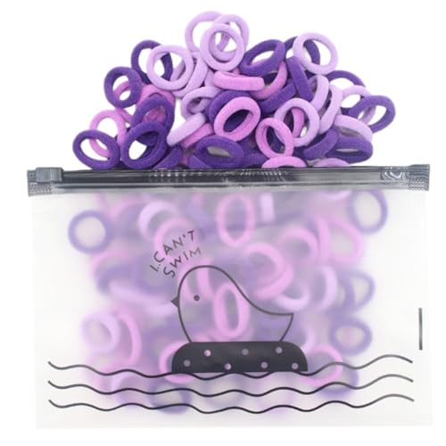 100 Stück Haargummis für Mädchen, bunte Haargummis, Mädchen, kleine Haargummis, Haarbänder für Party-Looks von KINSPON