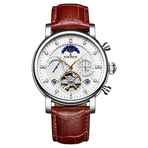 Top Marke Herren Mechanische Uhren automatischem Tourbillon Herren Skelett Armbanduhr Kalender relogio Masculino Dropship Top Marke Herren Mechanische Uhren automatischem Tourbillon Herren Skelett Armbanduhr Kalender relogio Masculino Dropship von KINYUED