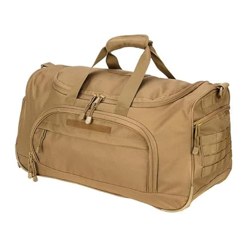 Reisetasche 50-L-Reise-Fitness-Tasche Klappbares Fitnessbeutel Handgepäck Duffel Bag Mit Schuhtasche Für Männer Und Frauen-Braun von KINZE