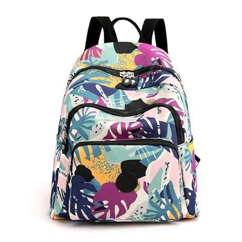 Reisetasche Damen Bedruckte Rucksack Damen Große Kapazität wasserdichte Damen Laptop Schultasche Mädchen Reisetasche-02-28X19X33Cm von KINZE