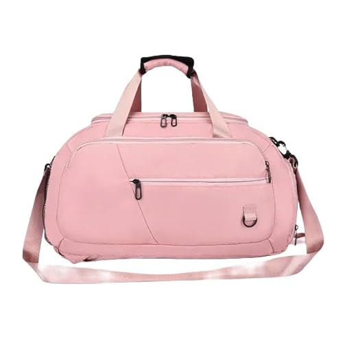 Reisetasche Große Kapazität Frauen Reisetasche Weekend Travel Rucksack Sport Yoga Gepäckbeutel Multifunktional Crossbody Bag-Rosa von KINZE