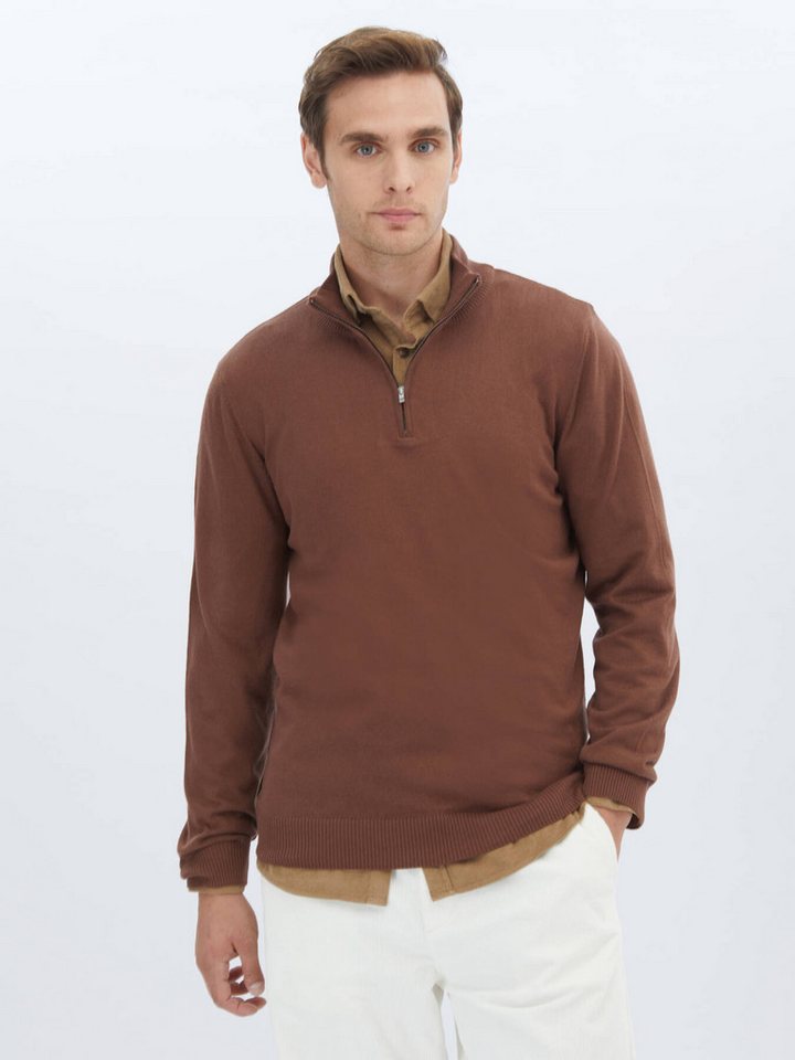 KİP Langarmhemd Gemusterter Strickpullover aus Baumwollmischung von KİP