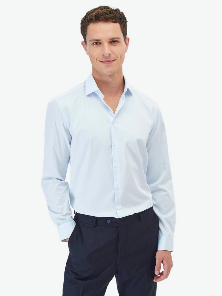 KİP Langarmhemd Hellblau Regular Fit Gewebte Klassische 100% Baumwolle Hemd KİP Langarmhemd Hellblau Regular Fit Gewebte Klassische 100% Baumwolle Hemd von KİP