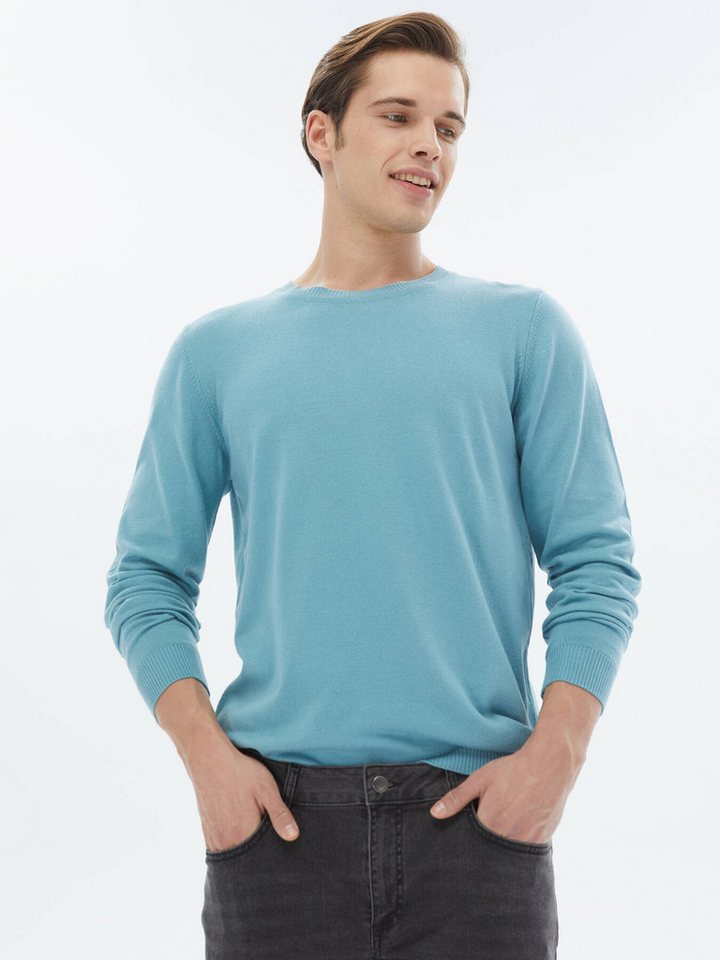 KİP Langarmhemd Strickpullover aus Baumwollmischung mit Rundhalsausschnitt und schlich von KİP