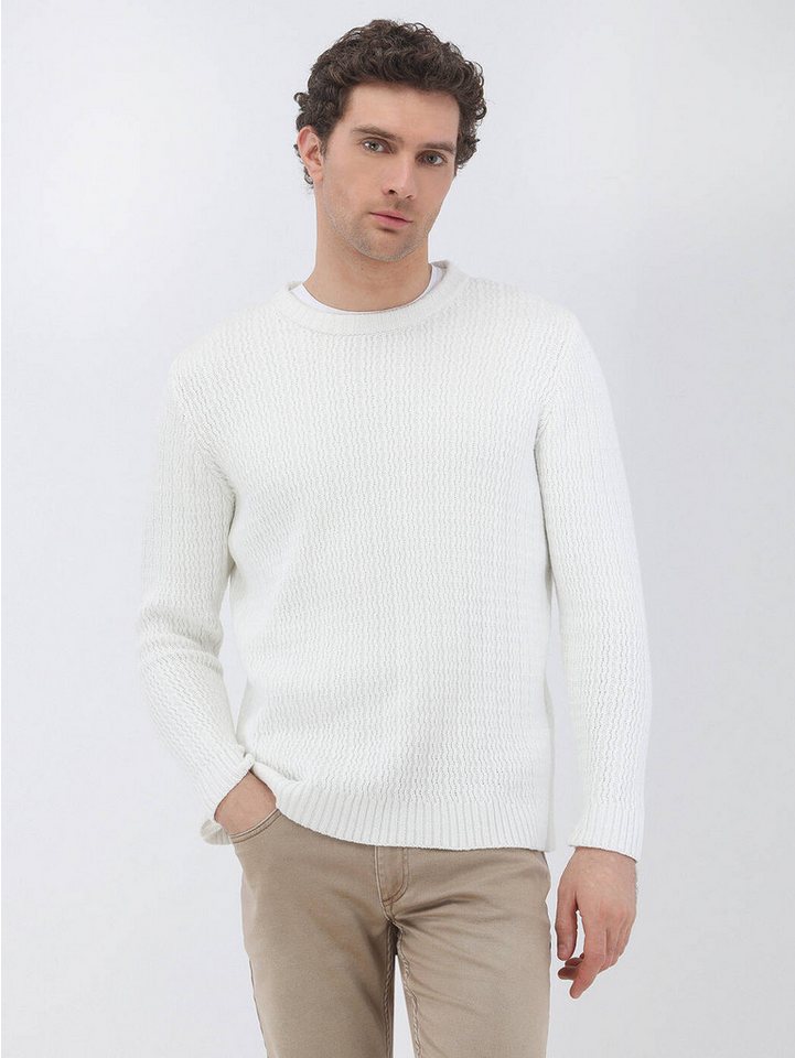 KİP Langarmhemd Strickpullover aus Baumwollmischung mit Rundhalsausschnitt von KİP