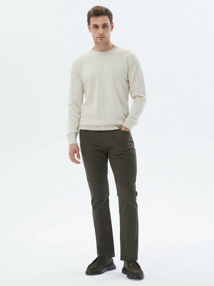 KİP Longpullover Strickpullover aus Wollmischung mit Rundhalsausschnitt und schlichtem von KİP