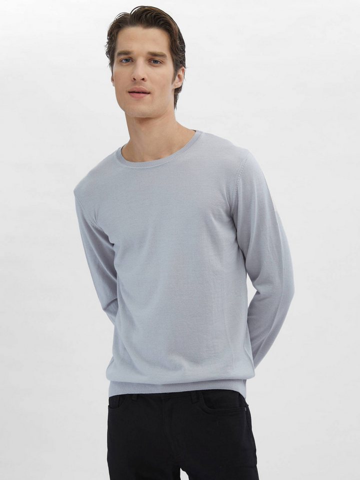KİP Langarmhemd Strickpullover aus Wollmischung mit Rundhalsausschnitt und schlichtem von KİP