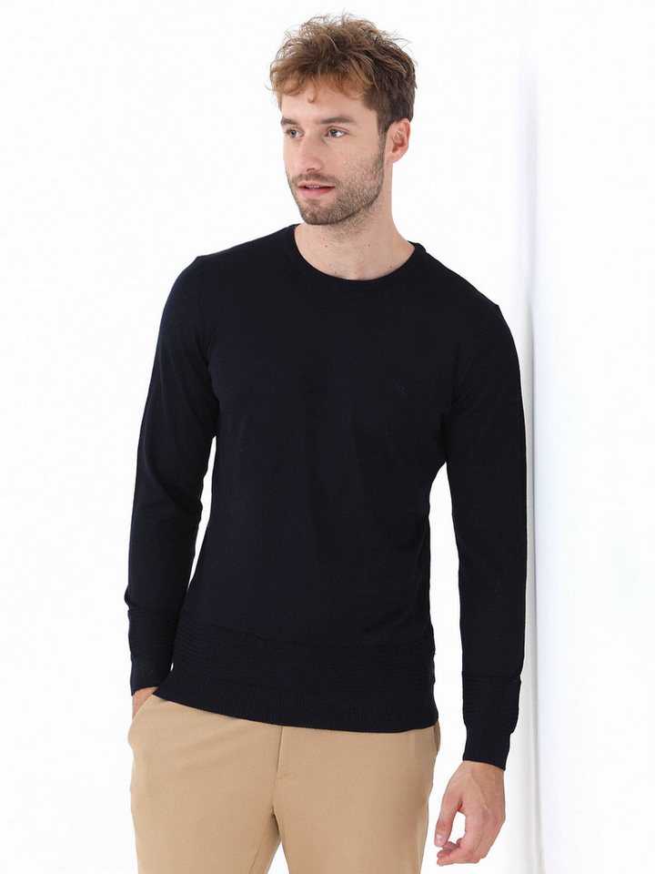 KİP Langarmhemd Strickpullover aus Wollmischung mit Rundhalsausschnitt von KİP