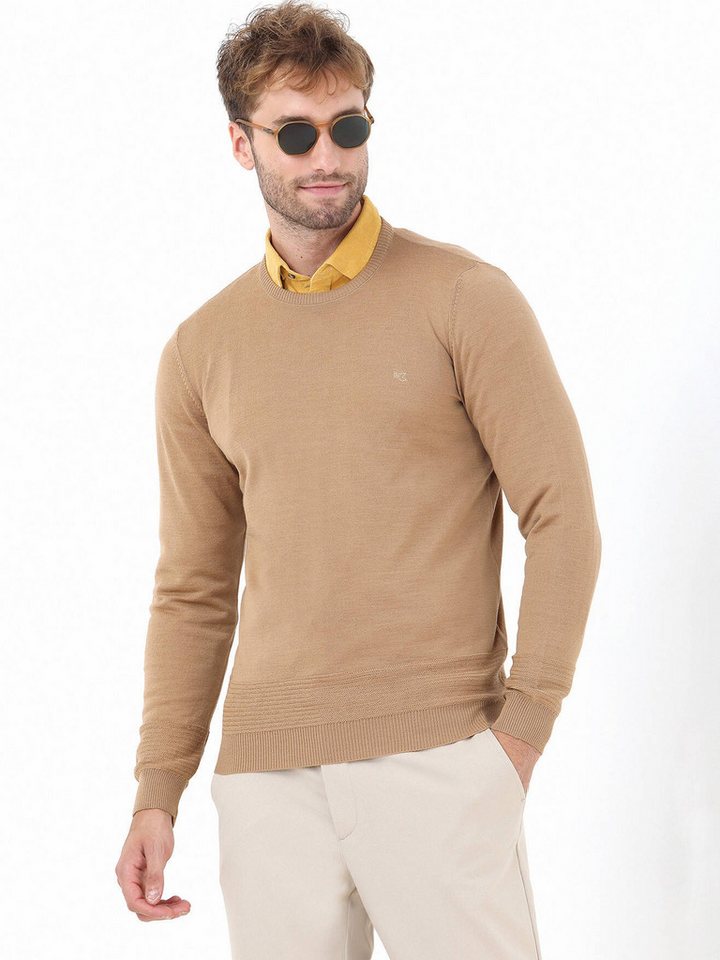 KİP Langarmhemd Strickpullover aus Wollmischung mit Rundhalsausschnitt von KİP