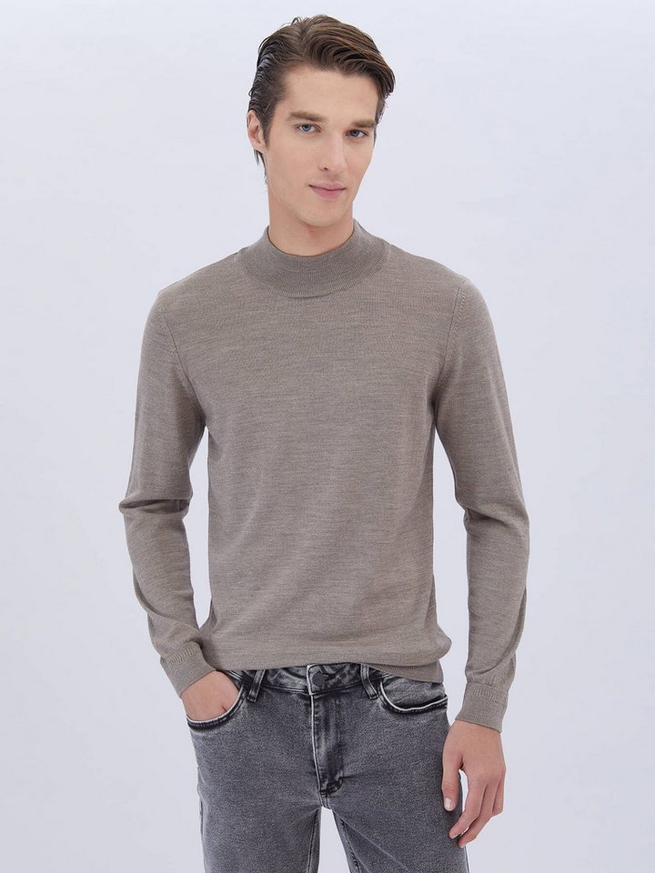 KİP Langarmhemd Strickpullover aus Wollmischung mit halbem Rollkragen und schlichtem S von KİP