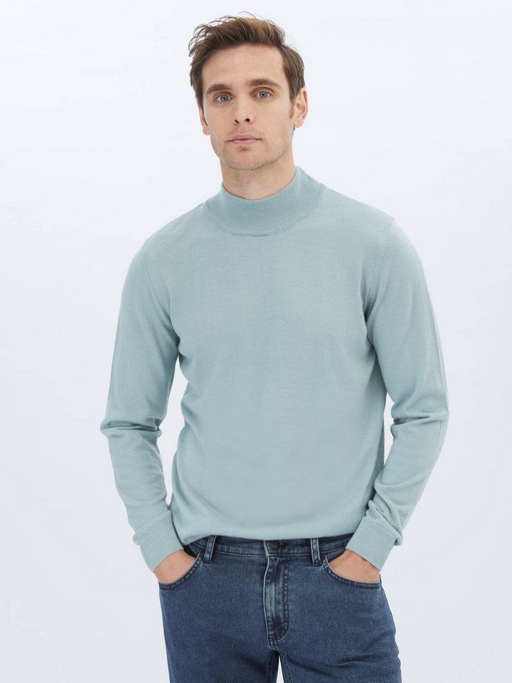 KİP Langarmhemd Strickpullover aus Wollmischung mit halbem Rollkragen und schlichtem S von KİP