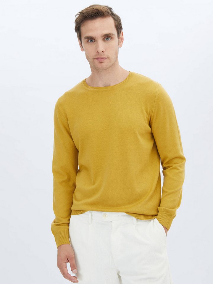 KİP Langarmhemd Strickpullover aus schlichter Baumwollmischung mit Rundhalsausschnitt von KİP
