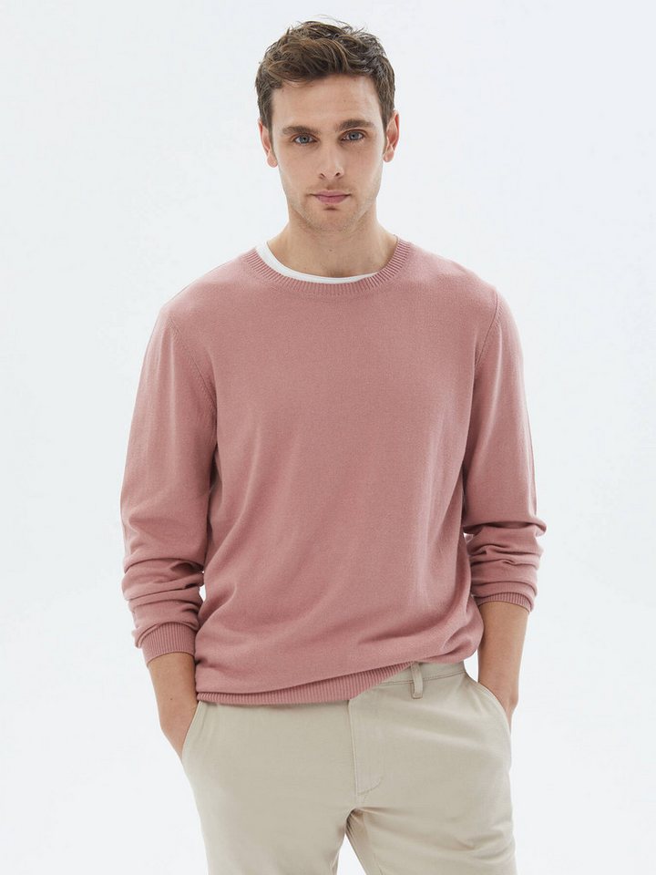 KİP Langarmhemd Strickpullover aus schlichter Baumwollmischung mit Rundhalsausschnitt von KİP