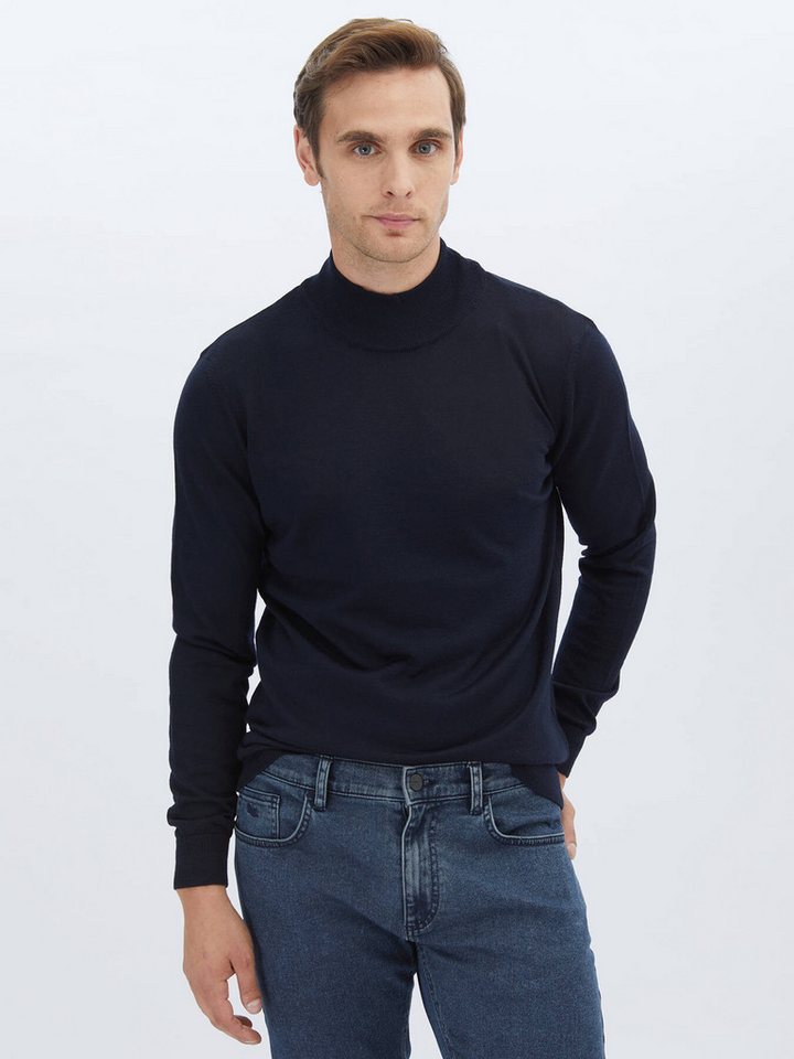 KİP Langarmhemd Strickpullover aus schlichter Wollmischung von KİP
