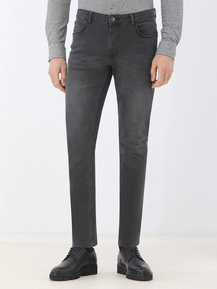 KİP Regular-fit-Jeans Dunkelgraue Super Slim Fit Denim Baumwollmischung Hose von KİP