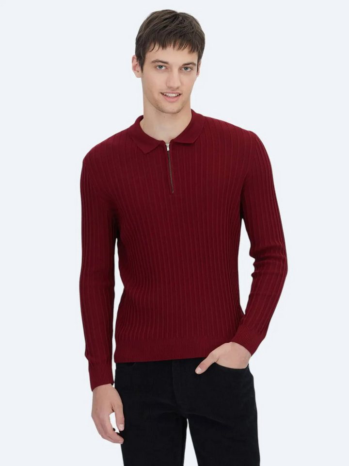 KİP Steppweste Rotes Strick-Sweatshirt von KİP