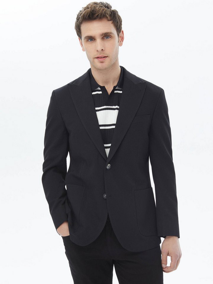 KİP Winterjacke Gestreifte Jacke aus Baumwollmischung in moderner Passform von KİP
