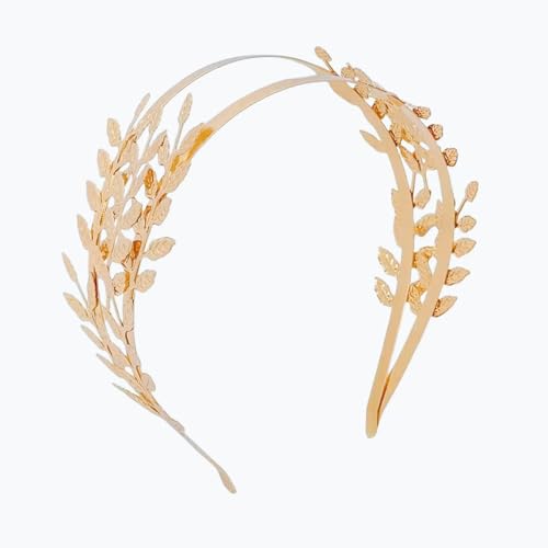 KIPETTO Krone Aus Blattgold Römische Göttin Krone Braut Hochzeit Haarreif Kopfschmuck Haarschmuck von KIPETTO