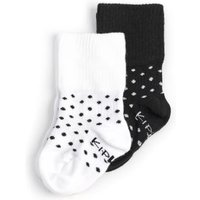 KipKep Stay-On Socken 2er-Pack Black-n-White Dotted von KipKep
