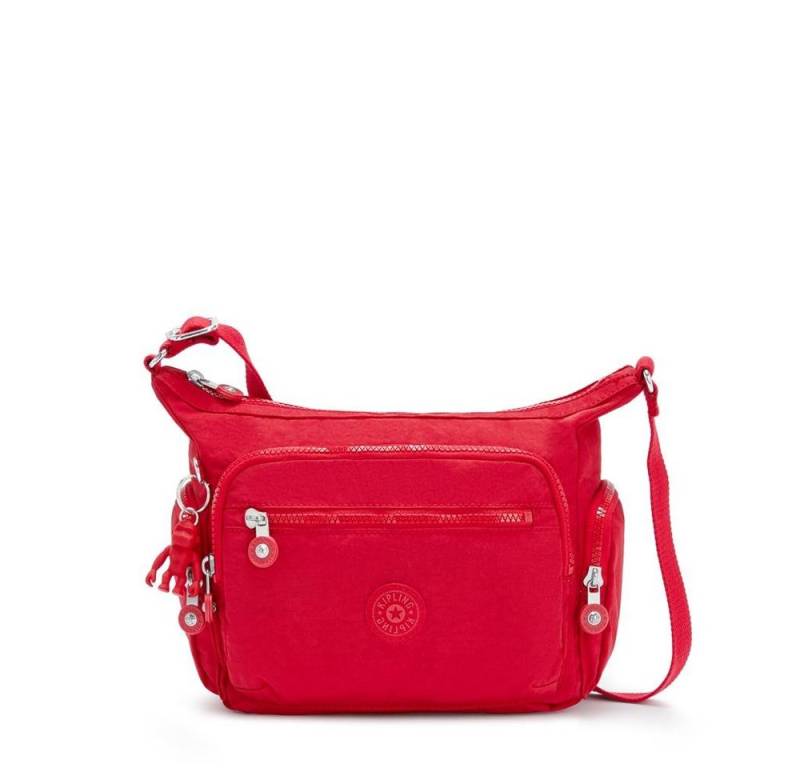 KIPLING Umhängetasche GABBIE S, Klein in Rot Schultertasche mit vielen Fächern von KIPLING