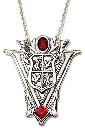 KIRALOVE Halskette - Vampir - Volturi - Film - Twilight - Breaking Dawn - Talisman - TV-Serie - Antik - Männer - Frauen - Unisex - Modeschmuck (Silber) von KIRALOVE