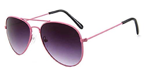KIRALOVE Pilotenbrille für mädchen - drop - fashion - klassiker - frühling - herbst - winter - sommer - rosa fassung - lila linse von KIRALOVE