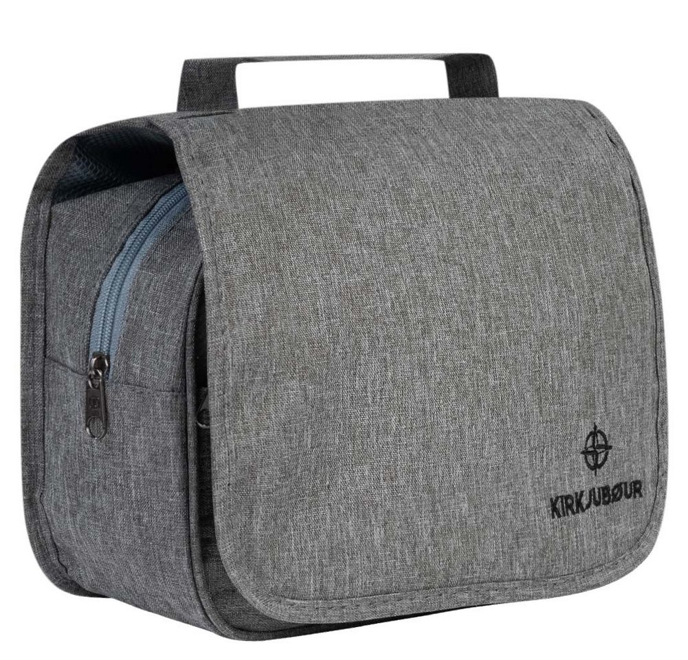 KIRKJUBOUR Kulturbeutel "Rejser" Outdoor Kulturtasche, mit Haken zum Aufhängen, optimal für Reisen und Ausflüge von KIRKJUBOUR