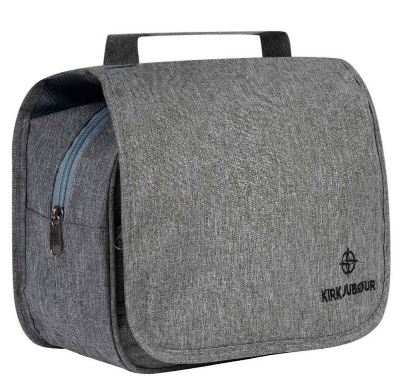 KIRKJUBOUR Kulturbeutel "Rejser" Outdoor Kulturtasche, mit Haken zum Aufhängen, optimal für Reisen und Ausflüge von KIRKJUBOUR