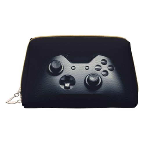 Make-up-Tasche mit Gaming-Controller-Muster für Reisen, Leder, Kosmetiktasche, tragbare Kulturbeutel, Organizer für Damen/Herren, Gaming-Controller-Muster, Einheitsgröße von KIROJA