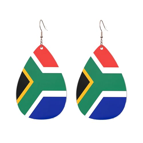 Südafrika Flagge Tropfen Acryl Ohrringe für Frauen Frauen Mode Weihnachtsgeschenk für jeden Anlass, One Size, Acryl, Kein Edelstein Südafrika Flagge Tropfen Acryl Ohrringe für Frauen Frauen Mode Weihnachtsgeschenk für jeden Anlass, One Size, Acryl, Kein Edelstein von KIRROWE