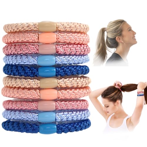 KIRZAX 10 Stück Elastische Haargummis,Haargummi Damen, Mehrfarbigen Elastischen Bändern,ohne Metall Geflochtener Keine Pull oder Beschädigung Pferdeschwanz Halter,für dickes Haar und lockiges Haar KIRZAX 10 Stück Elastische Haargummis,Haargummi Damen, Mehrfarbigen Elastischen Bändern,ohne Metall Geflochtener Keine Pull oder Beschädigung Pferdeschwanz Halter,für dickes Haar und lockiges Haar von KIRZAX