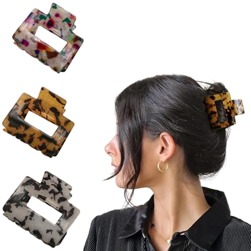 KIRZAX 3 Stück Essigsäure-Haarklammern, Rutschfeste Kleine Krallenclips, Französisches Design,Starker Halt Haarspangen,Haarschmuck für Damen und Mädchen KIRZAX 3 Stück Essigsäure-Haarklammern, Rutschfeste Kleine Krallenclips, Französisches Design,Starker Halt Haarspangen,Haarschmuck für Damen und Mädchen von KIRZAX