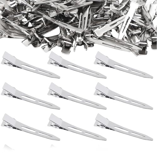 KIRZAX 48 Stück Haarclips Locken Fixieren,9cm Haarklammern Friseurbedarf, Friseur Alligator Clips,Keine Spur Haarklammer für Haarklammern Damen Spangen Friseursalon Mädchen Haarstyling DIY von KIRZAX
