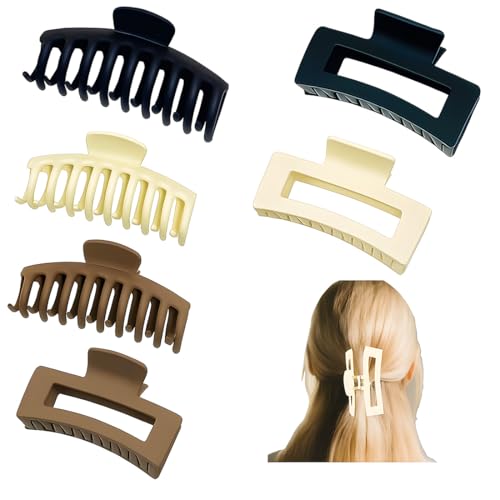 KIRZAX 6 Stück Große Haarklammer,für dickes Haar,haarklammer groß 11cm,haarspangen mädchen claw clip,Haarstyling-Zubehör für Frauen Mädchen,für Frauen lockiges langes glattes Haar KIRZAX 6 Stück Große Haarklammer,für dickes Haar,haarklammer groß 11cm,haarspangen mädchen claw clip,Haarstyling-Zubehör für Frauen Mädchen,für Frauen lockiges langes glattes Haar von KIRZAX