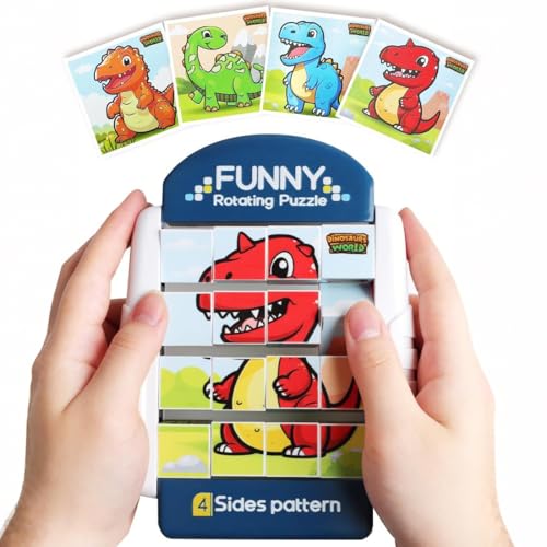 KIRZAX Drehbares 3D Puzzle 16 Teile 3 4 5 6 Jahre, Jahre Restaurant Reisespiele,Flugzeug Autofahrt Hochzeit Beschäftigung Lernspielzeug,Kleine Geschenke für Jungen Mädchen Schüler von KIRZAX