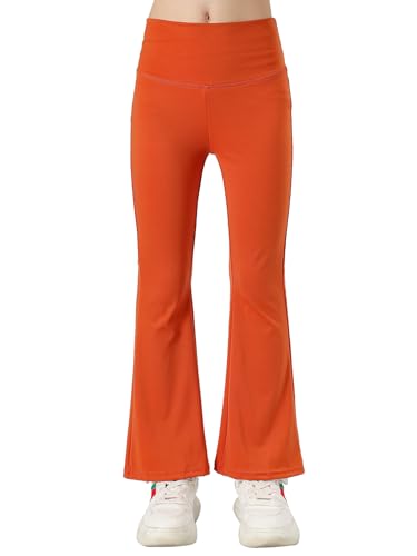 KISLOVE Mädchen Flared Legging Hohe Taille Strentchy Tanz Yoga Sport Leggings Lange Hosen Kinder Hosen Orange 7-8 Jahre KISLOVE Mädchen Flared Legging Hohe Taille Strentchy Tanz Yoga Sport Leggings Lange Hosen Kinder Hosen Orange 7-8 Jahre von KISLOVE