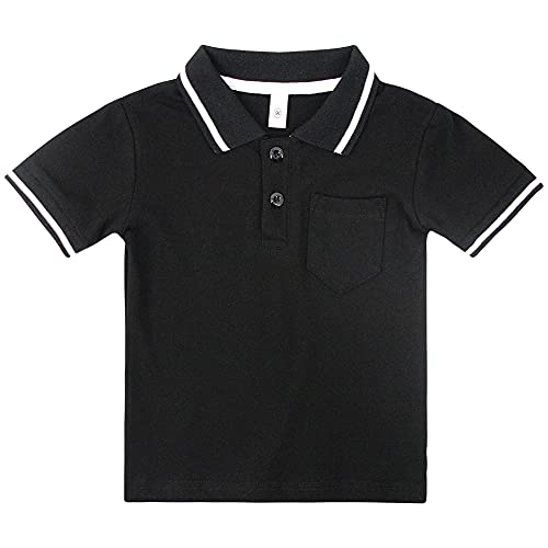 KISLOVE Poloshirt Jungen Kinder T Shirt Jungs,Schwarz,2 Jahre von KISLOVE