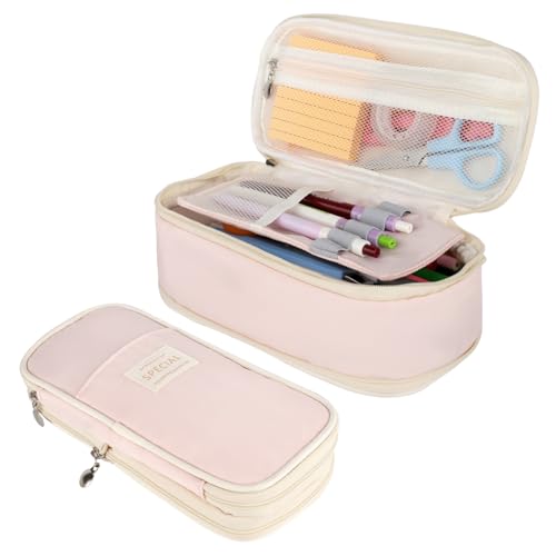 KISREL Federmäppchen, großes Fassungsvermögen, Reißverschluss, niedlich, für Kinder, Teenager, Jungen, Mädchen, Erwachsene (Rosa) KISREL Federmäppchen, großes Fassungsvermögen, Reißverschluss, niedlich, für Kinder, Teenager, Jungen, Mädchen, Erwachsene (Rosa) von KISREL