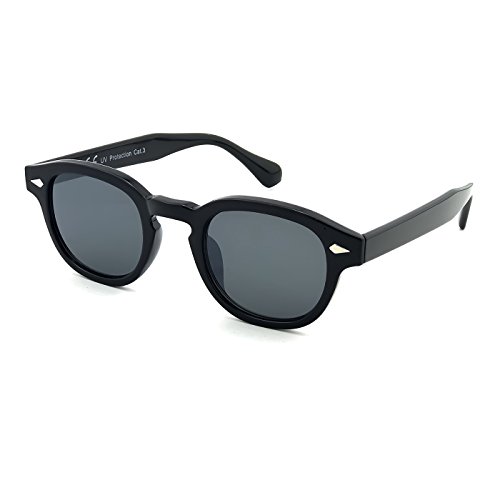 KISS® Sonnenbrille - MOSCOT Style Mod. DEPP ICONIC - Johnny Depp Mann Frau VINTAGE Unisex - SCHWARZ von KISS