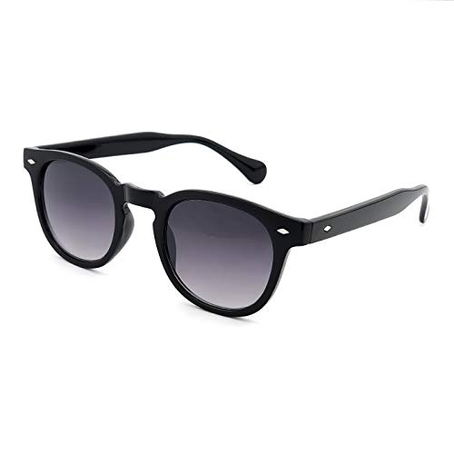 KISS® Sonnenbrille - MOSCOT Style Mod. DEPP Smoked Gradient - VINTAGE Johnny Depp Mann Frau CULT Unisex - SCHWARZ von KISS