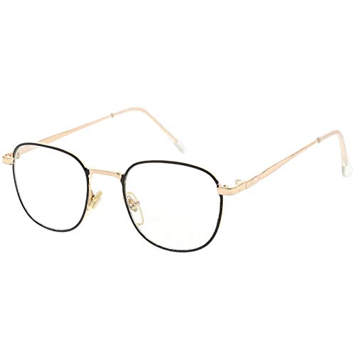 KISS Brille neutral mod. BREAKING BAD Walter - optischer Rahmen VINTAGE Mann Frau HIPSTER - GOLD + BLACK von KISS